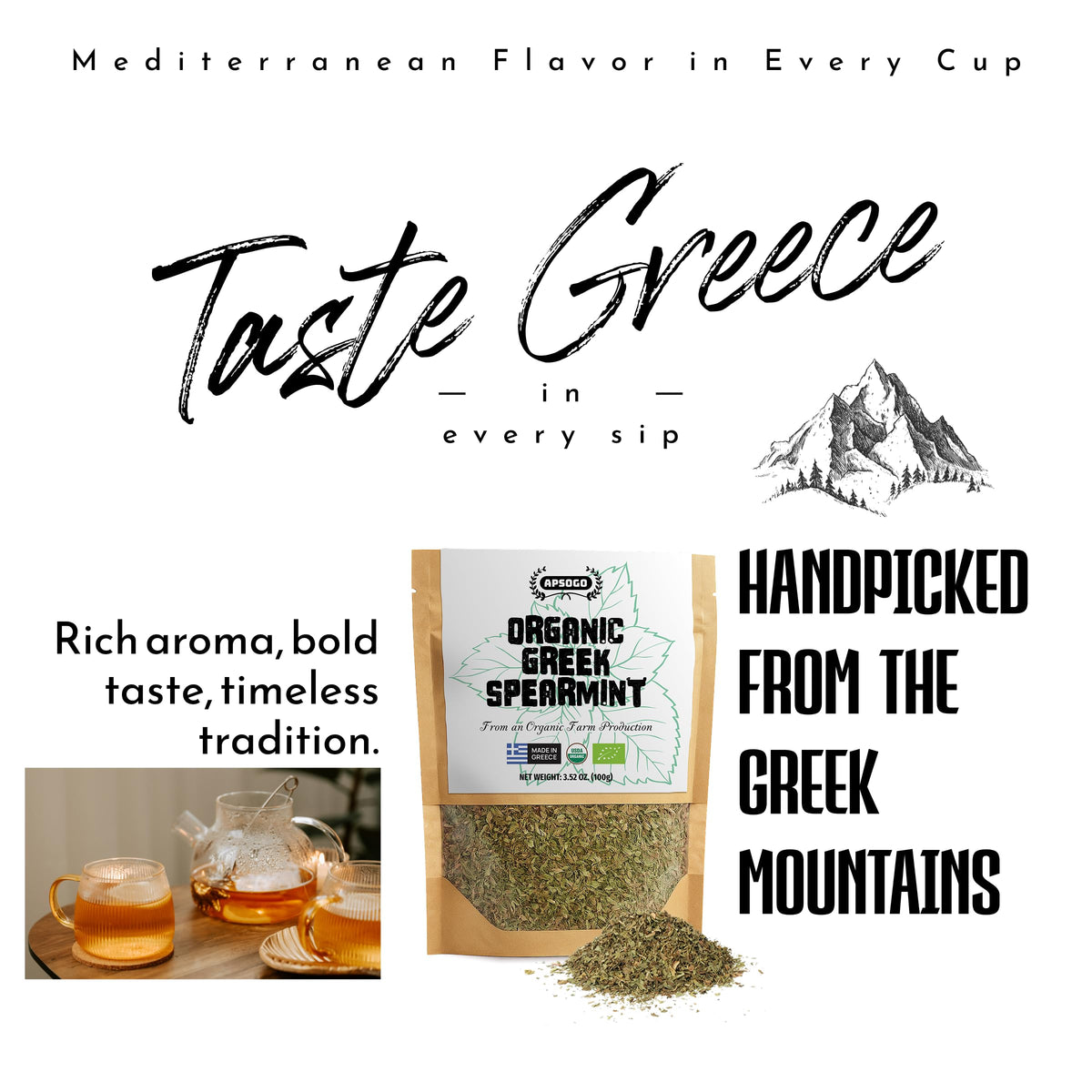 Apsogo spearmint enhances tzatziki and Mediterranean dishes with fresh flavor.