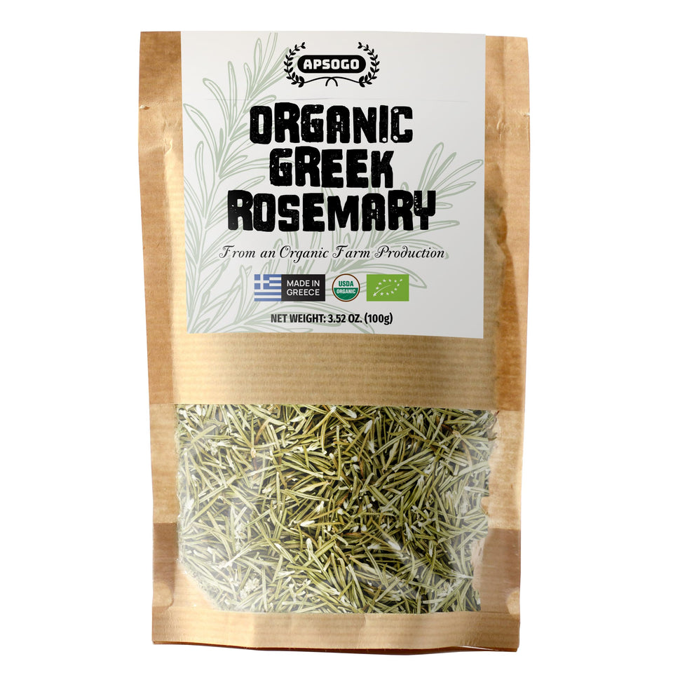 APSOGO rosemary leaves in a resealable pouch ready for tea and cooking