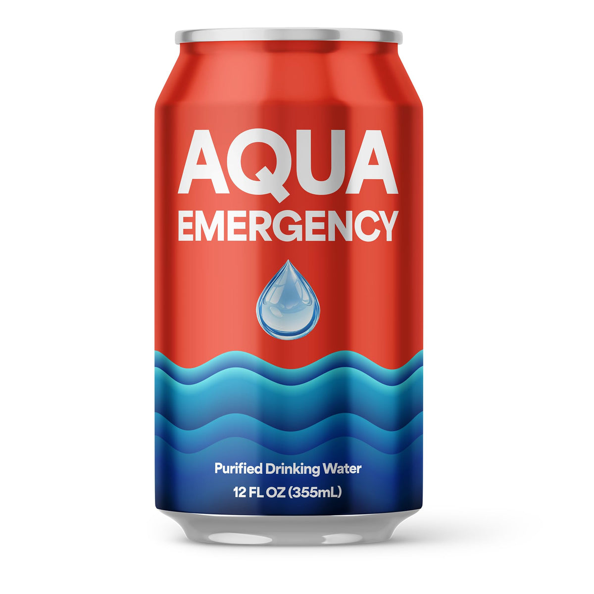 Aqua Emergency eco-friendly cans supporting sustainable emergency hydration.