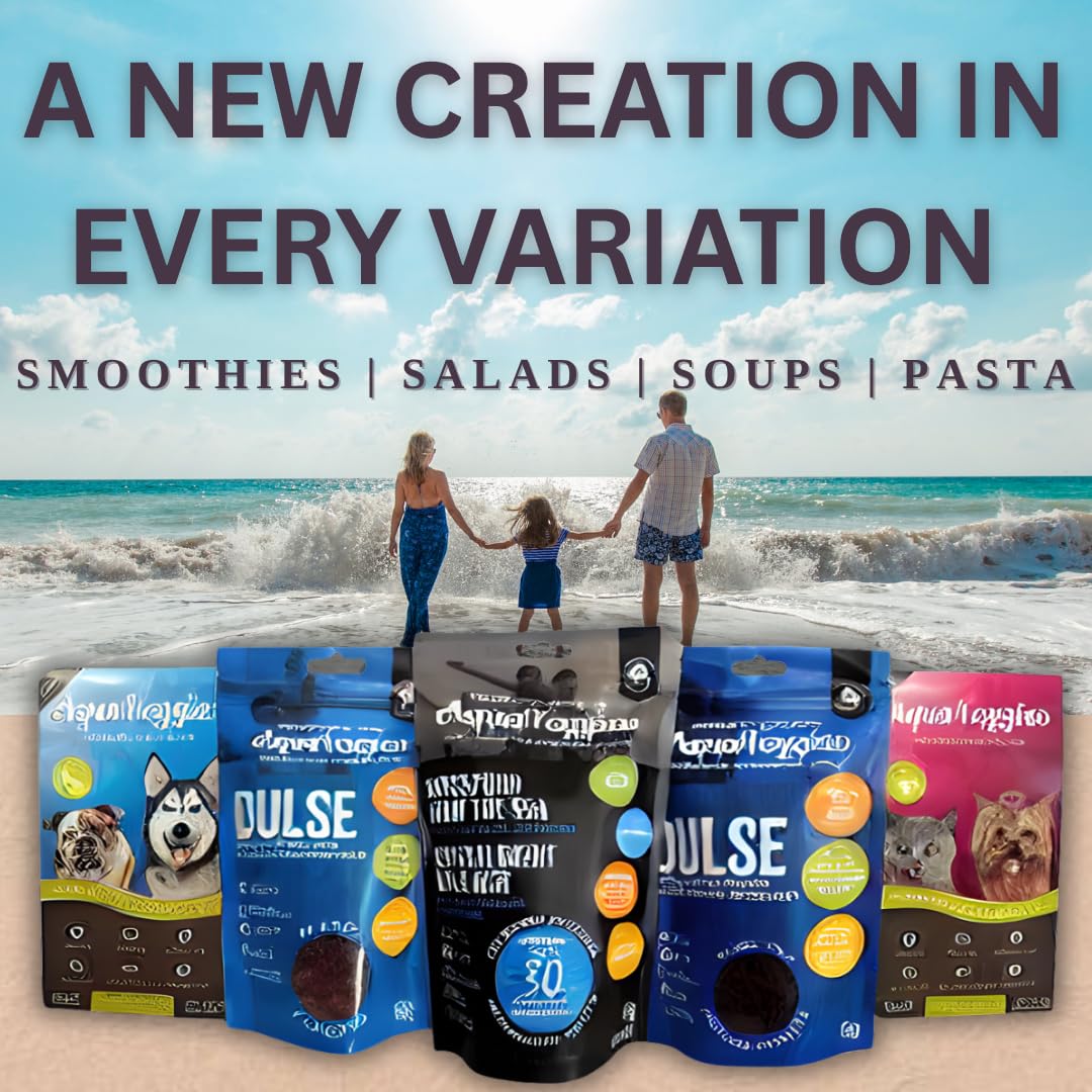 Aqua Veggies dulse flakes in pantry jar offers quick meal boosts.