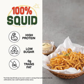 ARAWOOM Real Calamari Jerky umami flavor shot, authentic squid taste in every bite