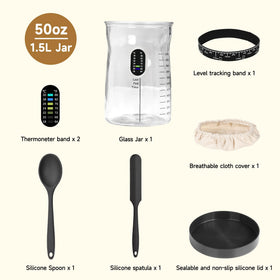Arbnic breathable cloth cover enables countertop fermentation while staying breathable.