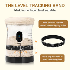 Arbnic starter kit features a thermometer band to monitor fermentation temperature for consistency.
