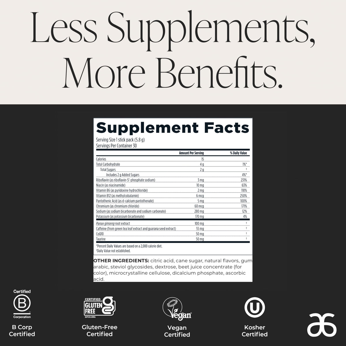 Arbonne with B vitamins supports daily energy during workouts or busy days.