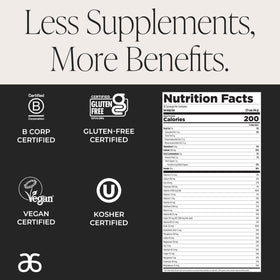 Arbonne EssentialMeal ingredient blend image featuring pea, hemp, pumpkin, quinoa, rice proteins.