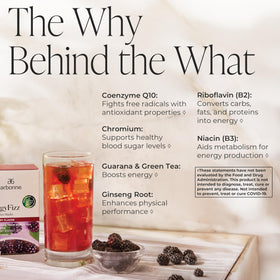 Dissolving Arbonne Ginseng Energy Stick in water shows a fizzy, plant-based boost.