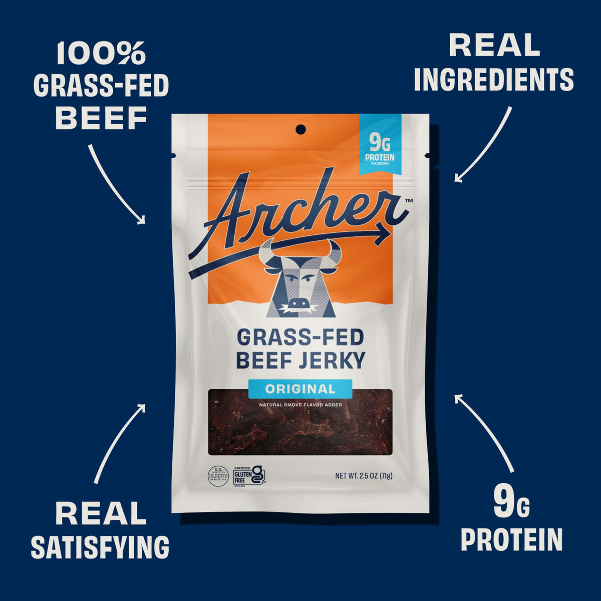 Archer Jerky Original flavor showcasing pineapple, garlic, and Worcestershire aroma