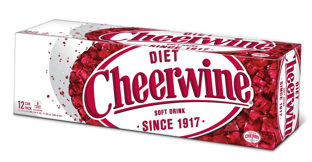 Archway Cheerwine Diet Cherry Soda can – refreshing zero-carb beverage for any occasion.