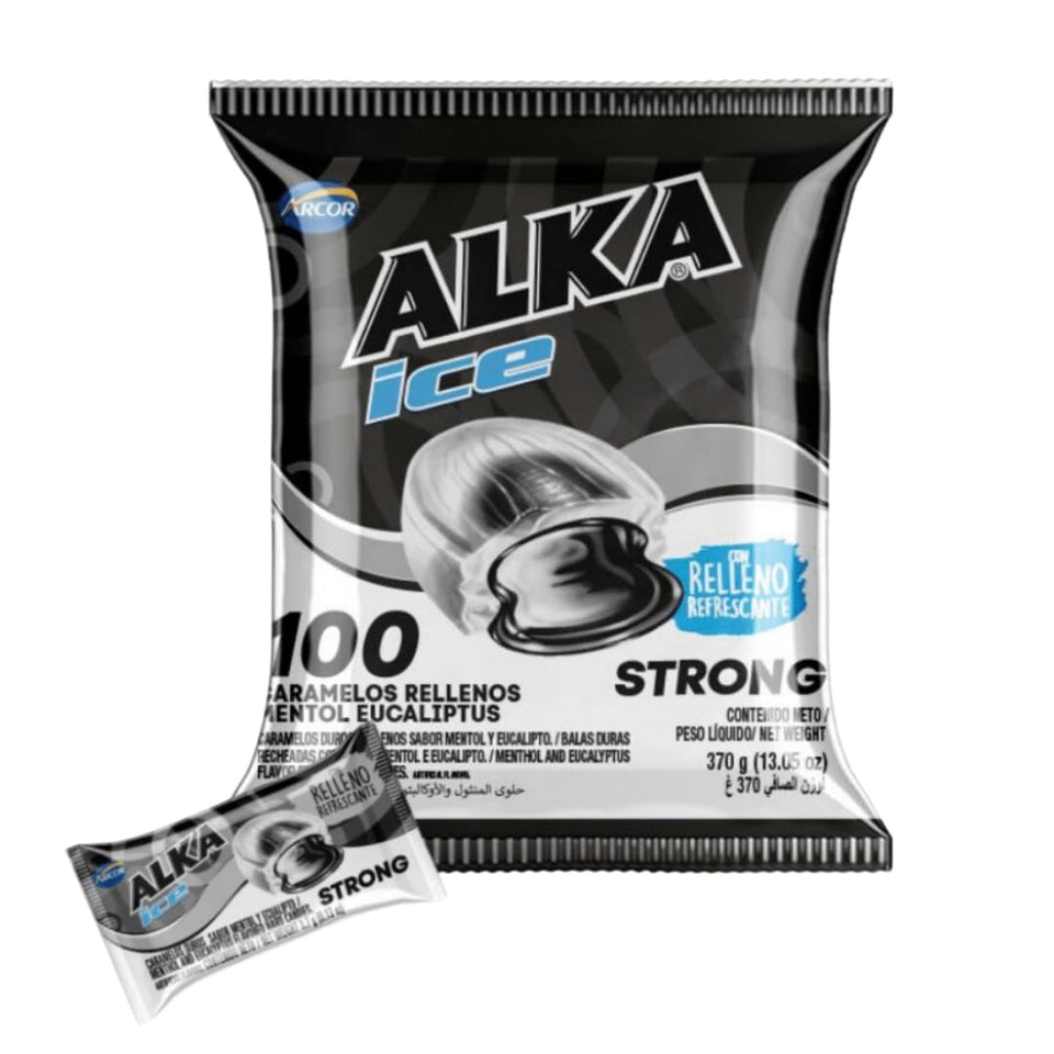 Arcor Alka Ice mints with gel center for long lasting freshness after meals.