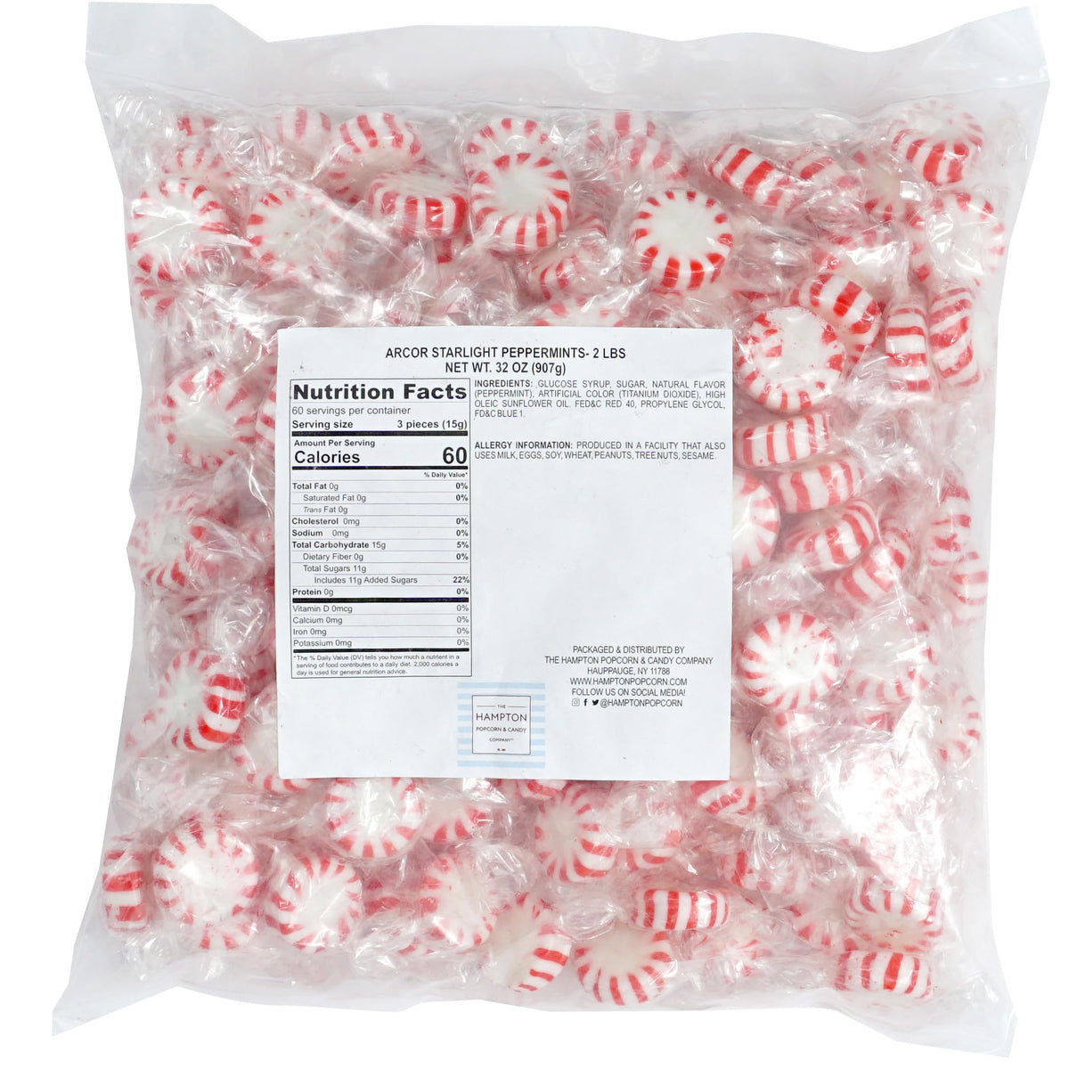 Individually wrapped Starlight mints close-up for on-the-go snacking
