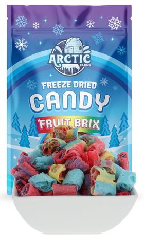 Arctic Farms net weight label emphasizes a convenient 2.3 oz serving