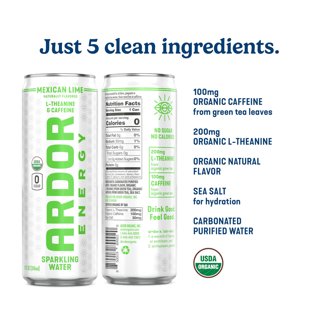 ARDOR Energy sampler pack of six cans offers variety.
