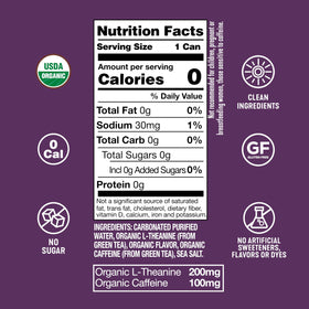 ARDOR Energy nutrition panel showing electrolytes and zero calories.