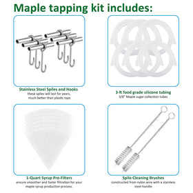 ARGCONNER maple syrup tapping kit prefilters help clarify sap before boiling