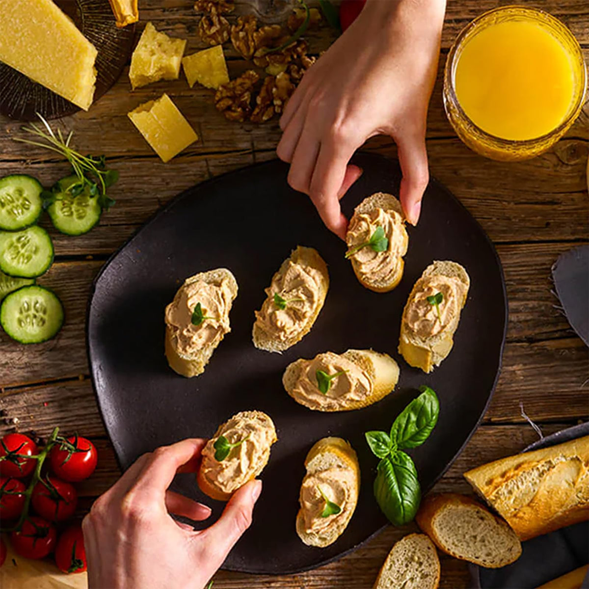 Argeta chicken pate on toast slice, ready-to-eat snack with rich flavor