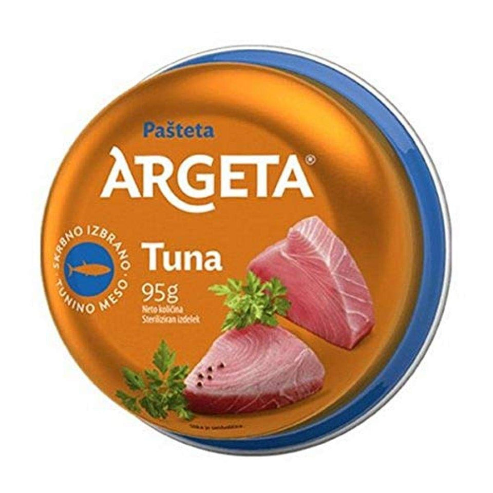 Argeta tuna pate in tin, a creamy spread ideal for quick snacks and lunches