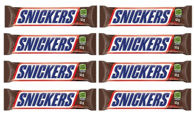 ARILON Snickers bar packaging, convenient on-the-go snack.