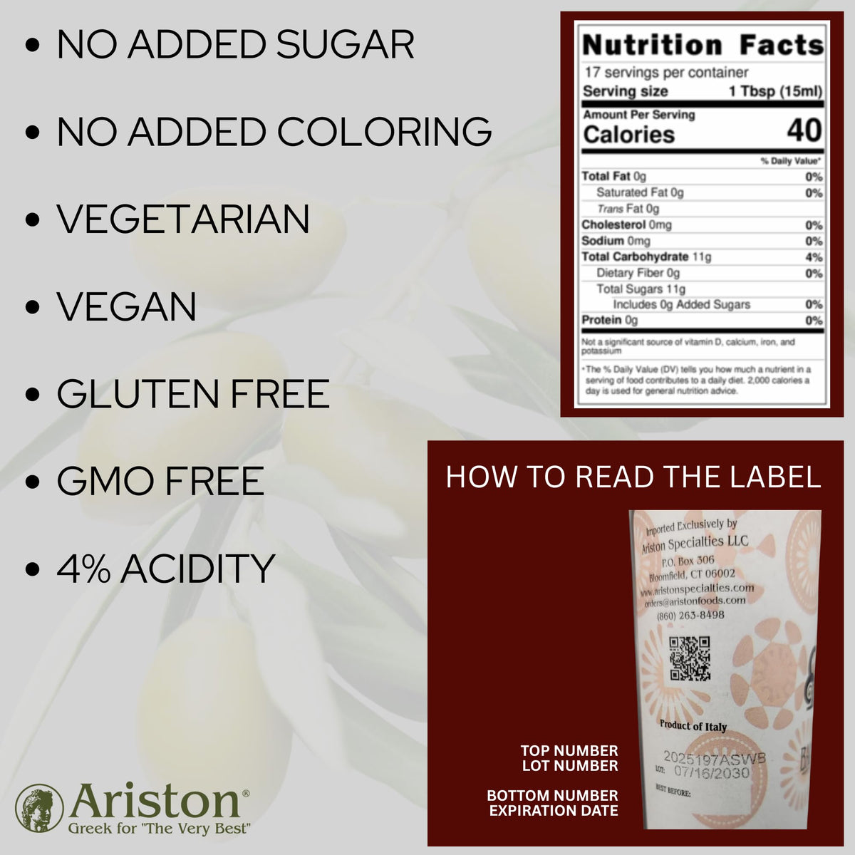 Ariston balsamic on a fresh salad for tangy versatile dressing