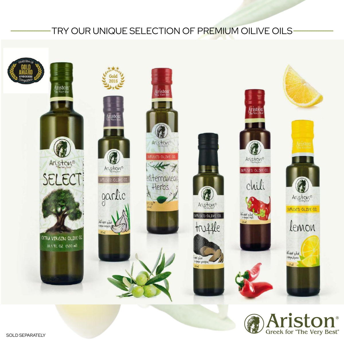 Ariston bottle seal heat-sealed freshness ensures peak quality on delivery.
