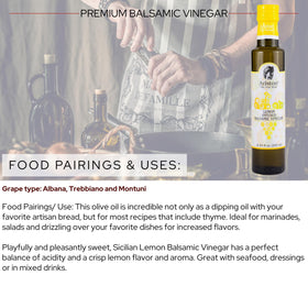 Ariston The Very Best balsamic barrel-aged 12 years—adds depth to marinades.