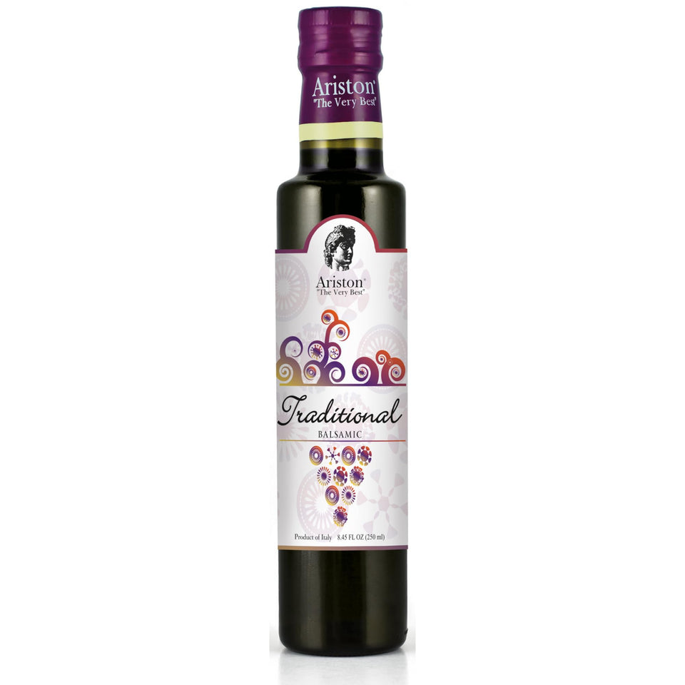 Ariston The Very Best balsamic being poured for a glaze