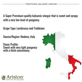 Barrel-aged Ariston balsamic glaze on vegetables