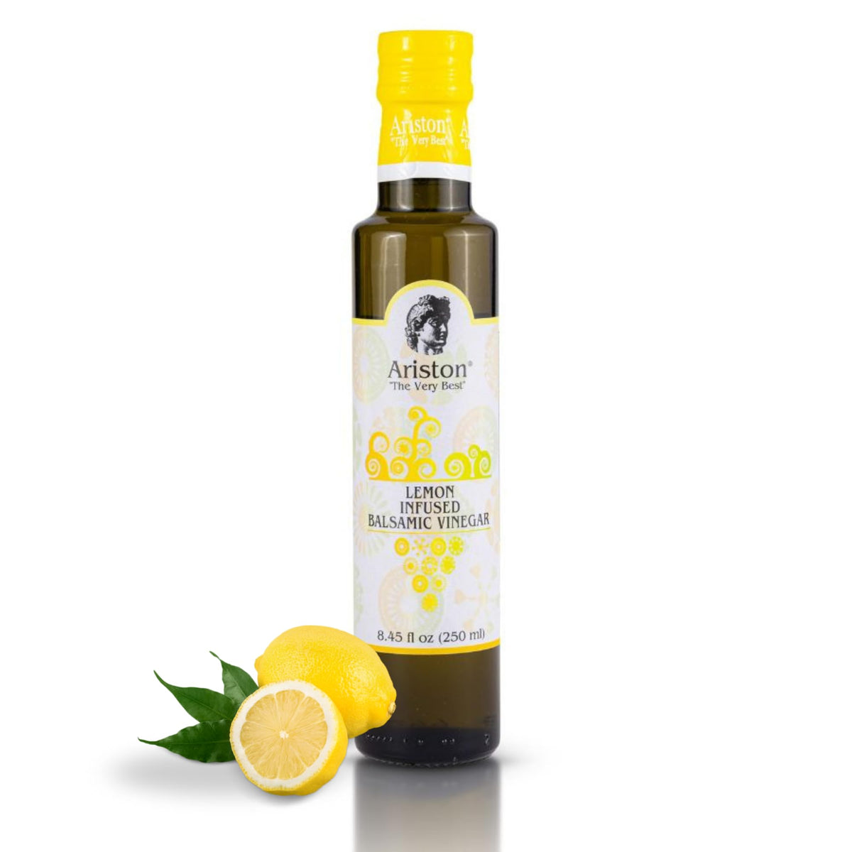 Ariston The Very Best balsamic lemon bottle—bright citrus finish for salads and desserts.