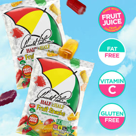Close-up of mixed flavors strawberry mango peach from Arizona Arnold Palmer gummies