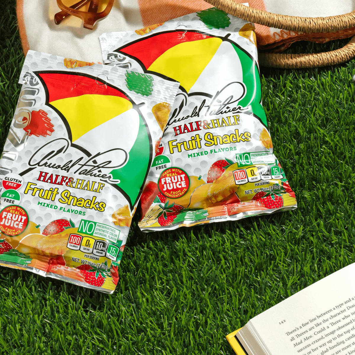 On-the-go pack highlight for portable snacking with AriZona Half and Half gummies