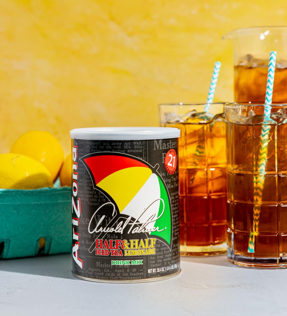 Prepared AriZona Arnold Palmer half and half pitcher using powder mix, ideal for summer gatherings.