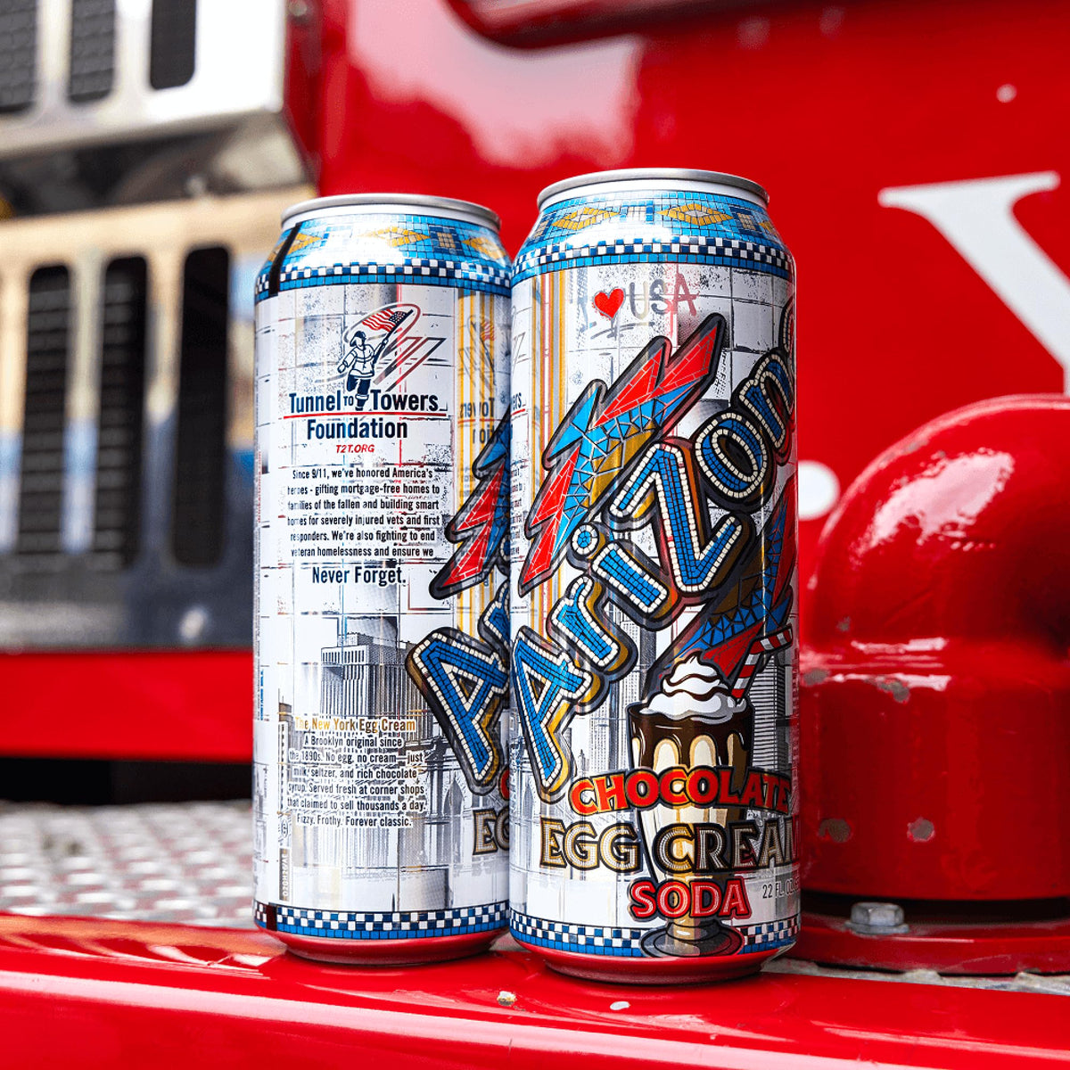 AriZona 22oz big can served cold for a refreshing break.
