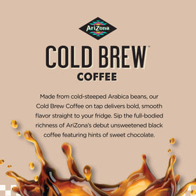 Glass of AriZona Cold Brew served chilled with nutty and citrus notes.