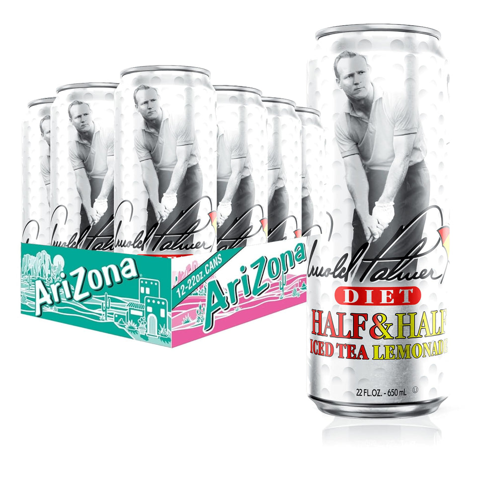 AriZona Diet Arnold Palmer Half and Half can front view, a low-calorie refreshment.