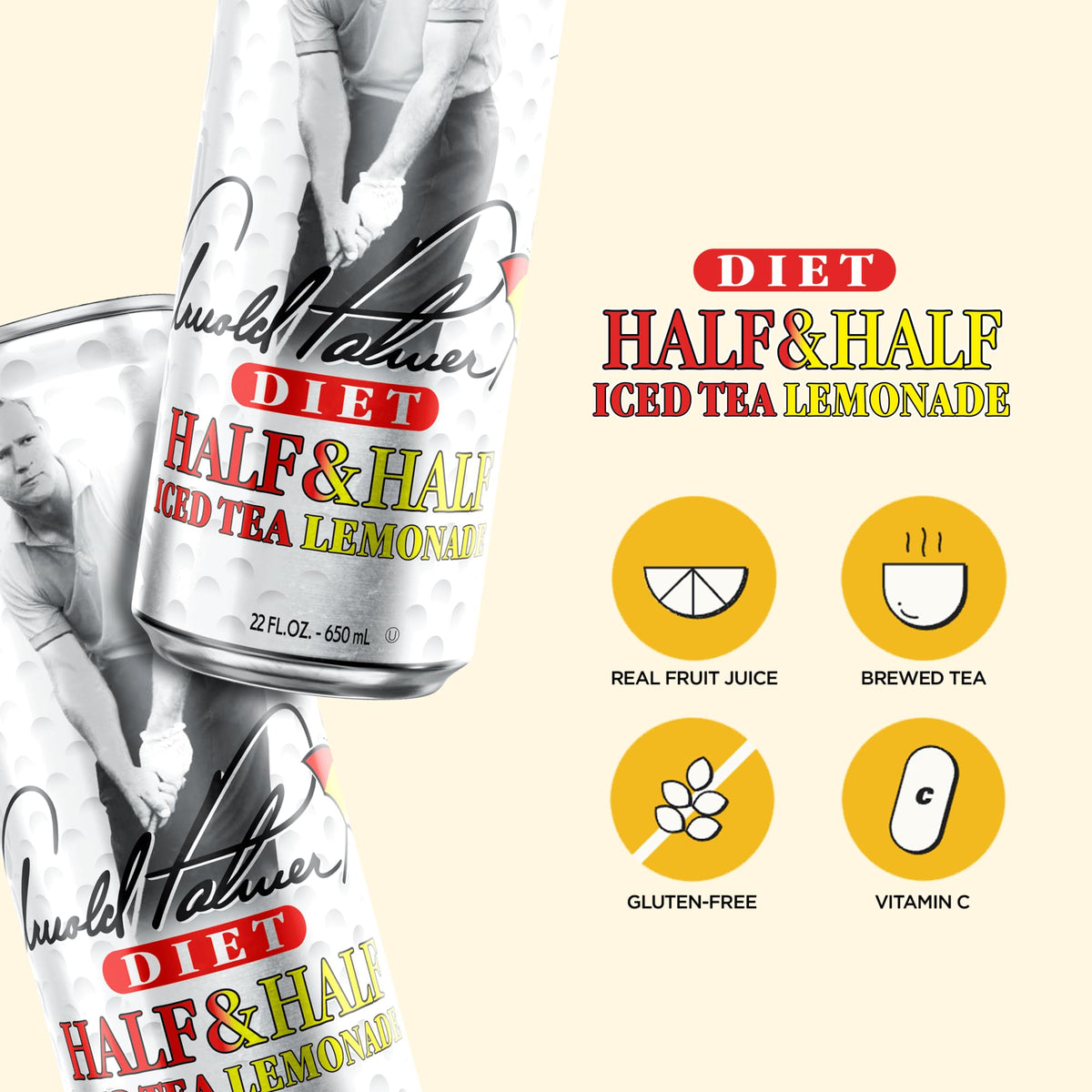 AriZona Diet Arnold Palmer being poured into a glass, flavor in motion.