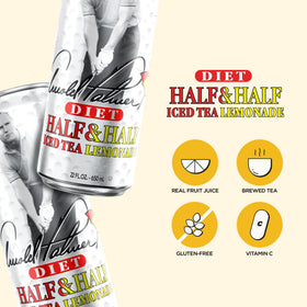 AriZona Diet Arnold Palmer being poured into a glass, flavor in motion.