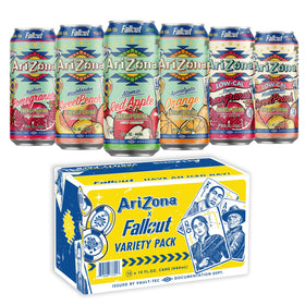 Arizona AriZona x Fallout green tea energy pack front view with six flavors for versatile energy on the go.