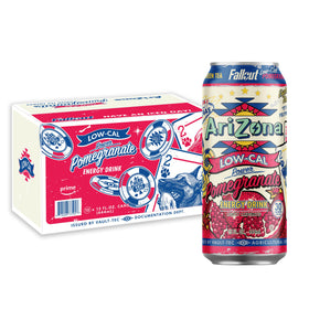 Arizona AriZona Fallout low-calorie pomegranate green tea can offers a refreshing energy boost.