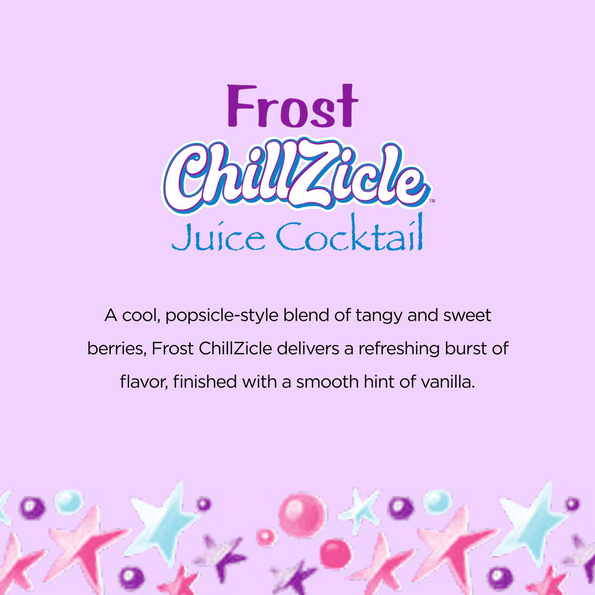 Arizona Frost ChillZicle ingredients close up, showcasing real juice and natural flavors.