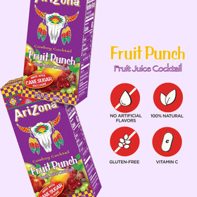 Arizona Fruit Punch juice close-up showing real fruit flavors.