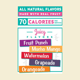 AriZona Fruit Snacks display gluten-free and fat-free formula.