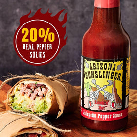 Arizona Gunslinger Smokin' Red Jalapeño Sauce as a marinade for vegetables.