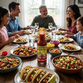 Arizona Gunslinger Smokin' Red Jalapeño Sauce triple pack supports family meals.