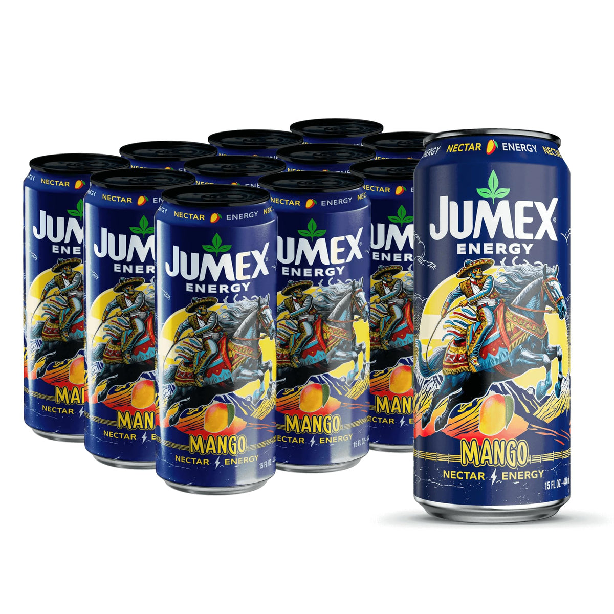 AriZona Jumex Mango Nectar Energy can front view for daytime refreshment