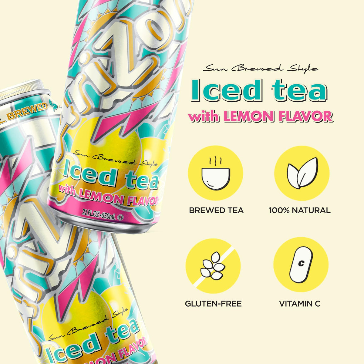 Arizona Lemon Tea pack of 12 displayed for bulk refreshment