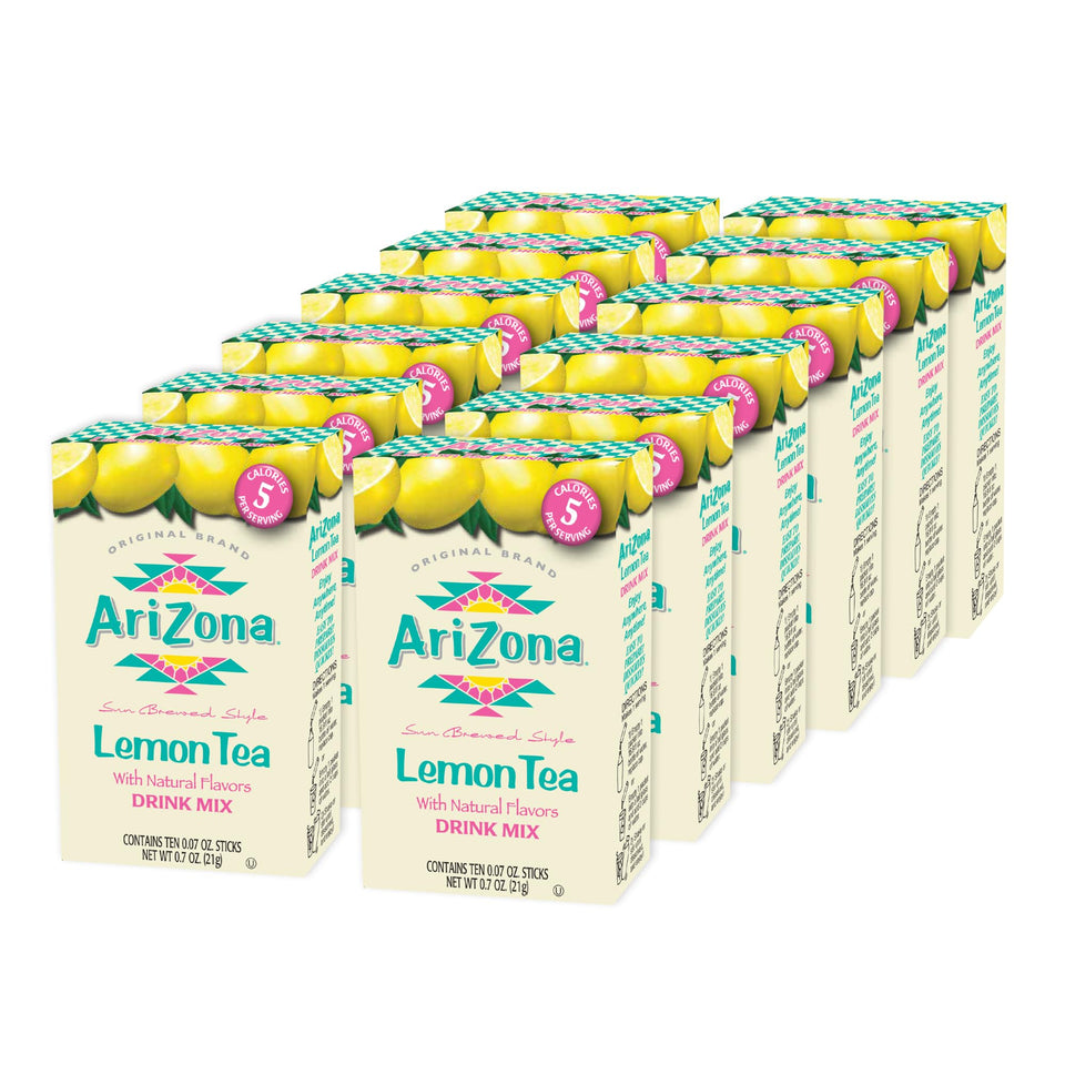 AriZona Lemon Tea Stix box showing portable on-the-go packaging