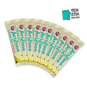 Close-up of AriZona Lemon Tea Stix highlighting citrus flavor