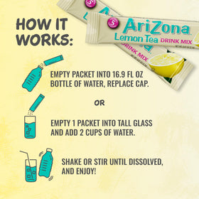 Nutritional details for AriZona Lemon Tea Stix with vitamin C