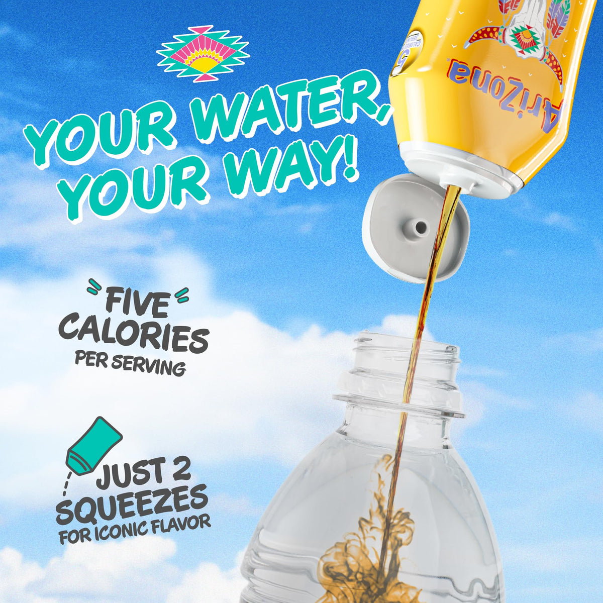 AriZona Mucho Mango on-the-go pack of 12 water enhancers ready for travel.