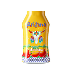 AriZona Mucho Mango water enhancer bottle showing mango flavor for on-the-go hydration.