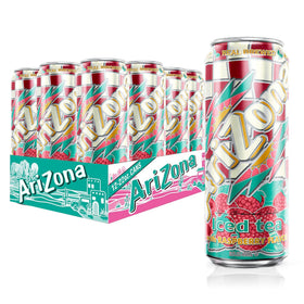 Arizona Raspberry Tea big can 22oz pack 12 for on-the-go refreshment